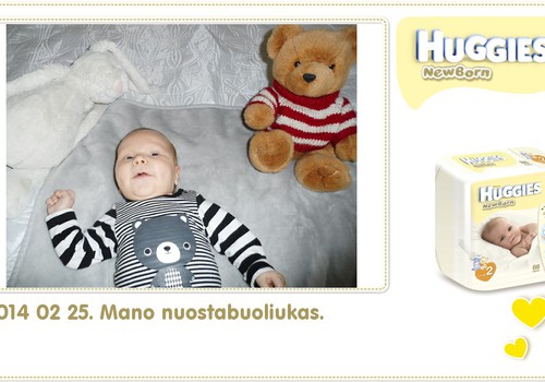 Hubertas auga kartu su Huggies ® Newborn: 73 gyvenimo diena