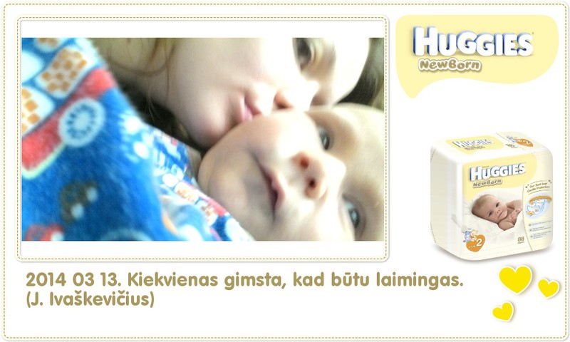 Hubertas auga kartu su Huggies ® Newborn: 82 gyvenimo diena