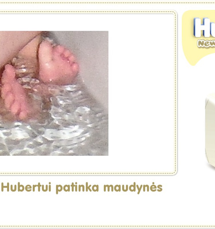 Hubertas auga kartu su Huggies ® Newborn: 22 gyvenimo diena