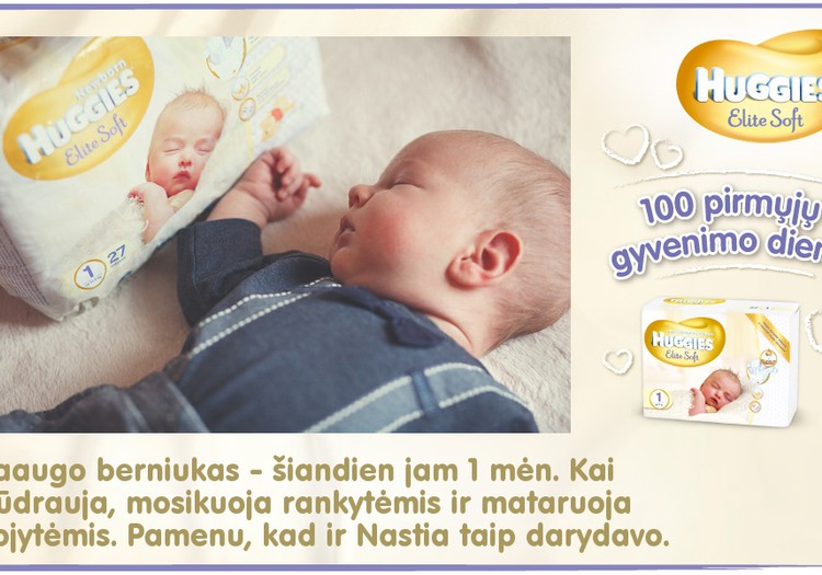 Mažylis auga kartu su Huggies® Elite Soft: 32 diena