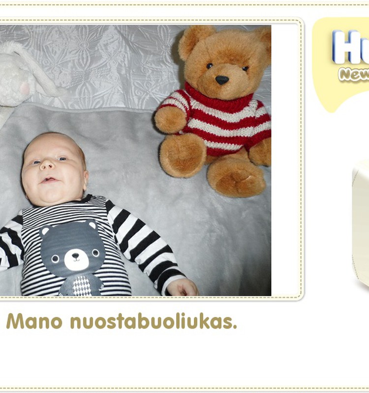 Hubertas auga kartu su Huggies ® Newborn: 73 gyvenimo diena