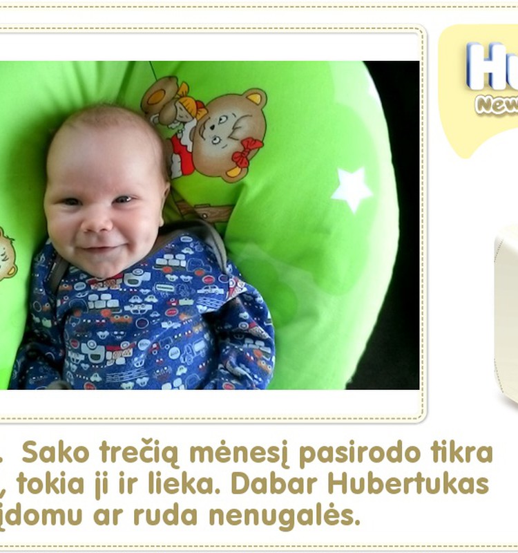 Hubertas auga kartu su Huggies ® Newborn: 42 gyvenimo diena