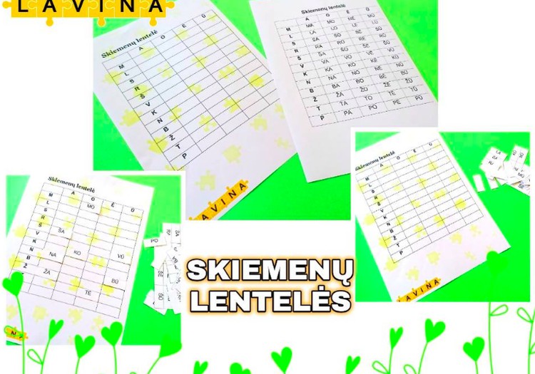 Skiemenų lentelės - puikus būdas pamankštinti smegenis