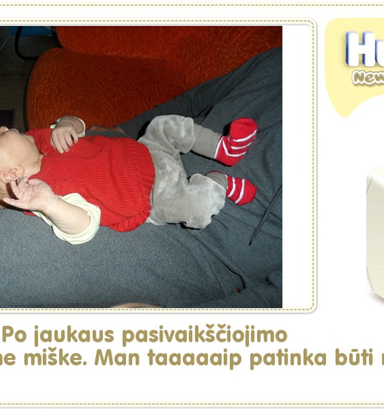 Hubertas auga kartu su Huggies ® Newborn: 26 gyvenimo diena