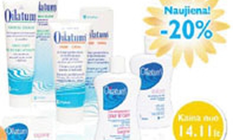 AKCIJA! Kovo 15 d. – gegužės 15 d. Oilatum produktų linijai – 20% nuolaida!