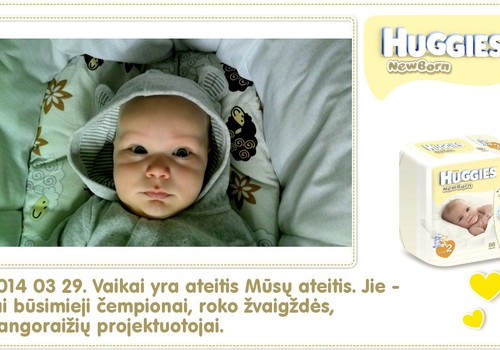 Hubertas auga kartu su Huggies ® Newborn: 98 gyvenimo diena