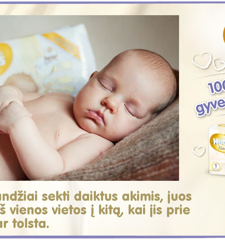 Mažylis auga kartu su Huggies® Elite Soft: 48 diena