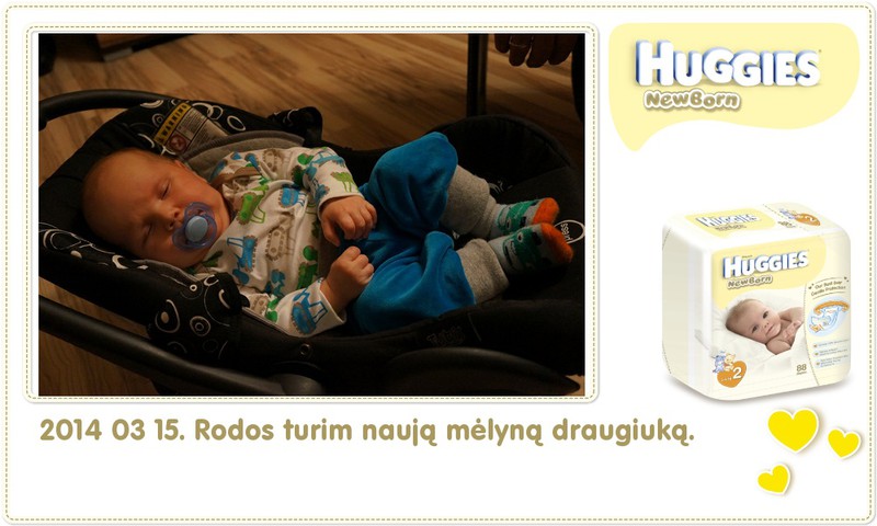Hubertas auga kartu su Huggies ® Newborn: 84 gyvenimo diena