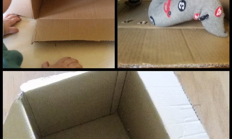 Kūrybos kambarys: duoklė kartono dėžėms ir mūsų mažiesiems