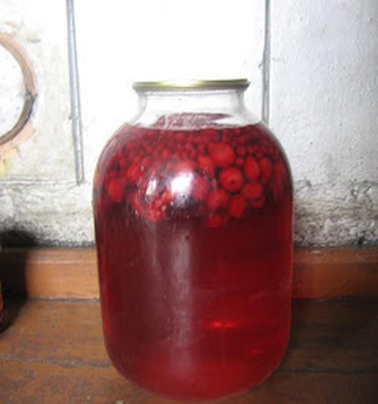 Vyšnių ir raudonųjų serbentų kompotas