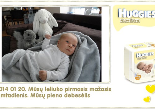 Hubertas auga kartu su Huggies ® Newborn: 31 gyvenimo diena 