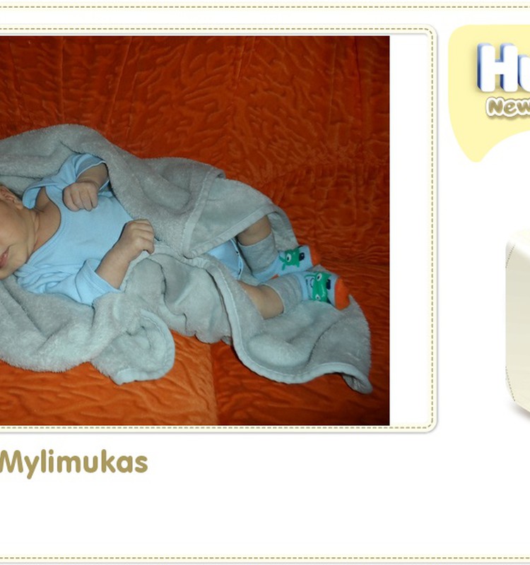 Hubertas auga kartu su Huggies ® Newborn: 29 gyvenimo diena 
