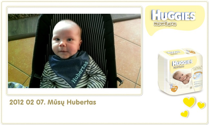 Hubertas auga kartu su Huggies ® Newborn: 48 gyvenimo diena