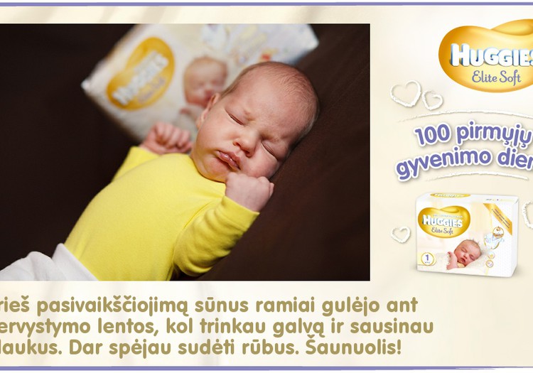 Mažylis auga kartu su Huggies® Elite Soft: 28 diena