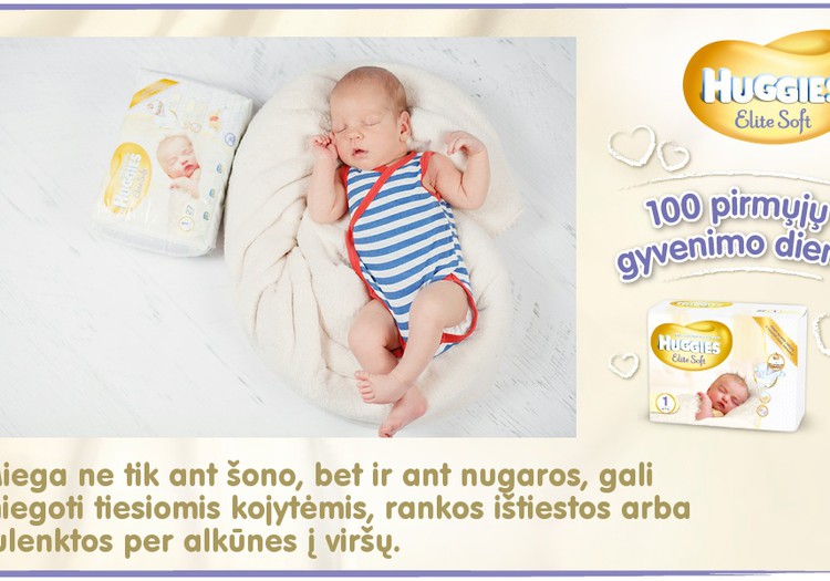 Mažylis auga kartu su Huggies® Elite Soft: 21 diena