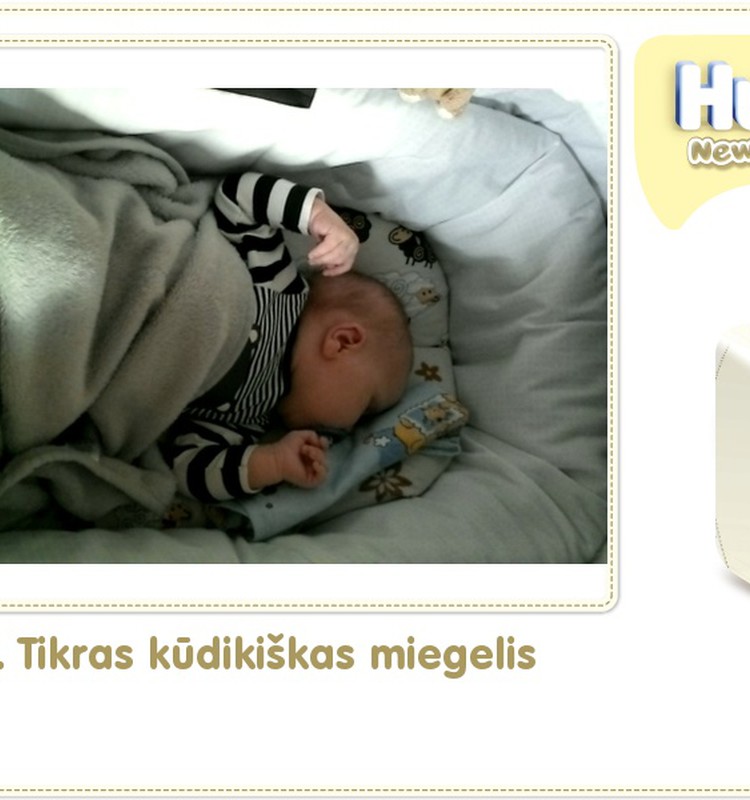 Hubertas auga kartu su Huggies ® Newborn: 49 gyvenimo diena