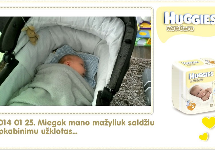 Hubertas auga kartu su Huggies ® Newborn: 37 gyvenimo diena