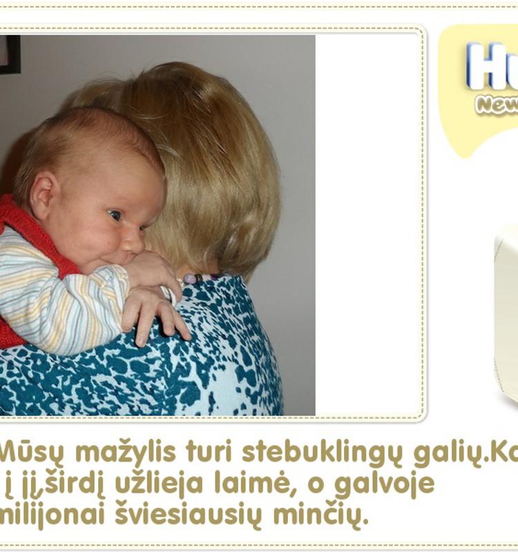 Hubertas auga kartu su Huggies ® Newborn: 25 gyvenimo diena