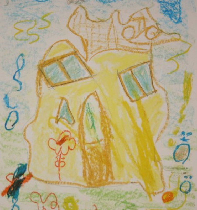 Birutės piešinys "Kalėdų senelio rezidencija"