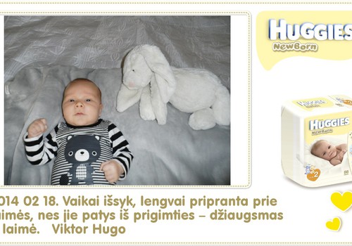 Hubertas auga kartu su Huggies ® Newborn: 59 gyvenimo diena