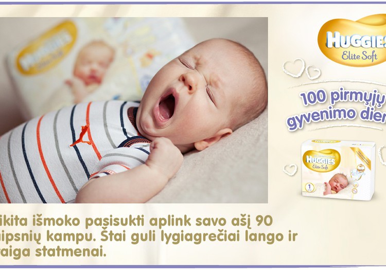 Mažylis auga kartu su Huggies® Elite Soft: 57 diena