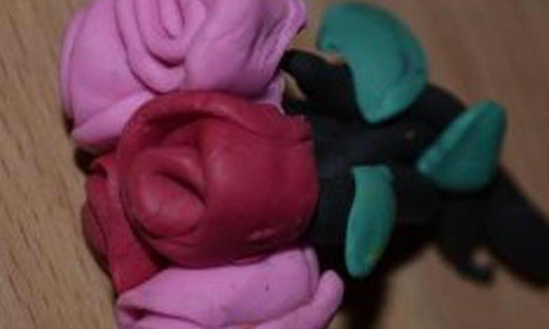 Plastilino rožytės