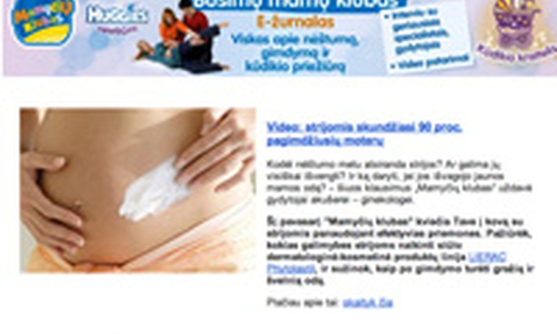 Gauk kovo mėnesio e-žurnalą "Būsimų mamų klubas" ir atsispausdink kuponą!