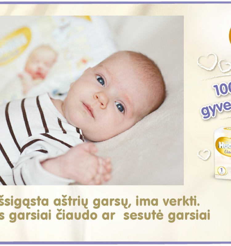 Mažylis auga kartu su Huggies® Elite Soft: 72 diena