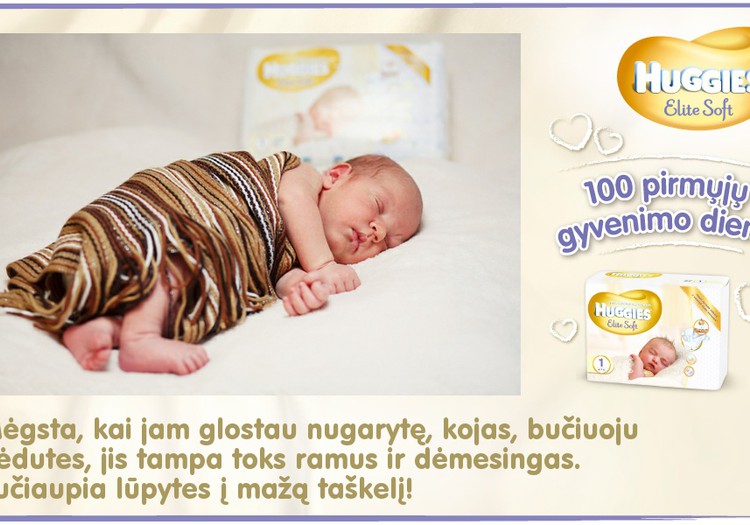 Mažylis auga kartu su Huggies® Elite Soft: 7 diena