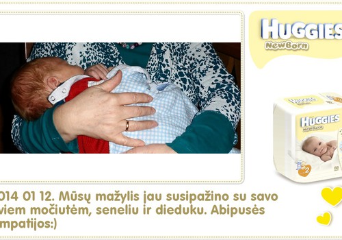 Hubertas auga kartu su Huggies ® Newborn: 24 gyvenimo diena