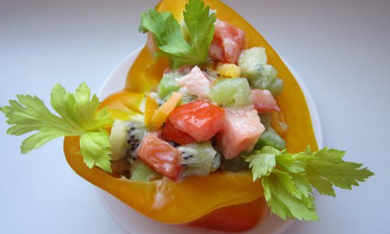 Daržovių-vaisių salotos "Vitaminų krepšelis" 