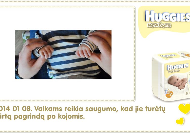 Hubertas auga kartu su Huggies ® Newborn: 20 gyvenimo diena