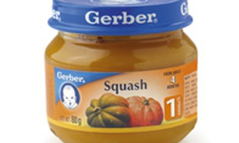 Gerber moliūgų tyrelė nuo 4 mėnesių