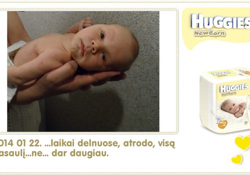 Hubertas auga kartu su Huggies ® Newborn: 33 gyvenimo diena