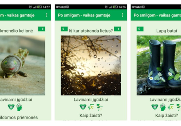 Mobilioje programėlėje - daugybė idėjų ką vaikams veikti lauke