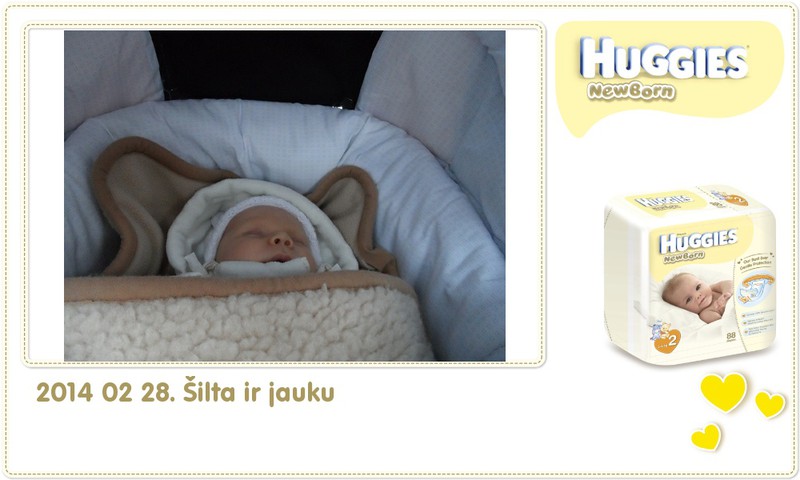 Hubertas auga kartu su Huggies ® Newborn: 69 gyvenimo diena