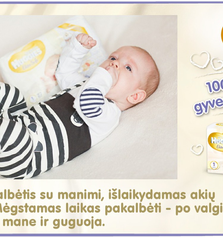 Mažylis auga kartu su Huggies® Elite Soft: 74 diena