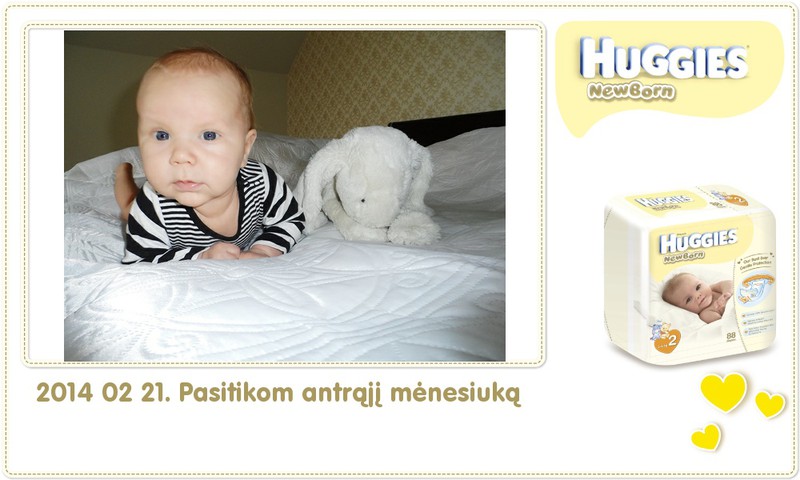 Hubertas auga kartu su Huggies ® Newborn: 62 gyvenimo diena