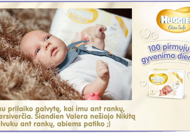 Mažylis auga kartu su Huggies® Elite Soft: 35 diena