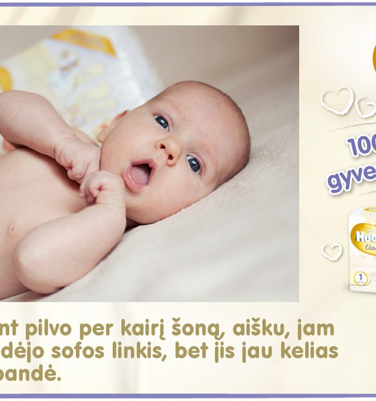 Mažylis auga kartu su Huggies® Elite Soft: 58 diena