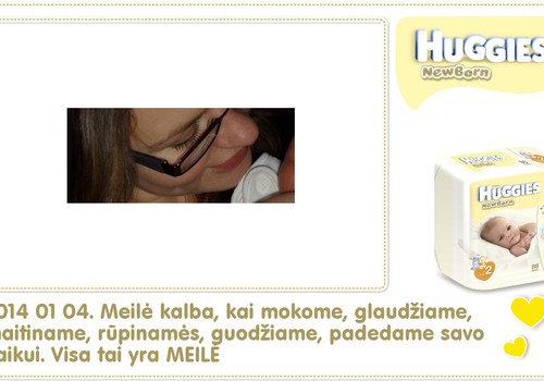 Hubertas auga kartu su Huggies ® Newborn: 14 gyvenimo diena