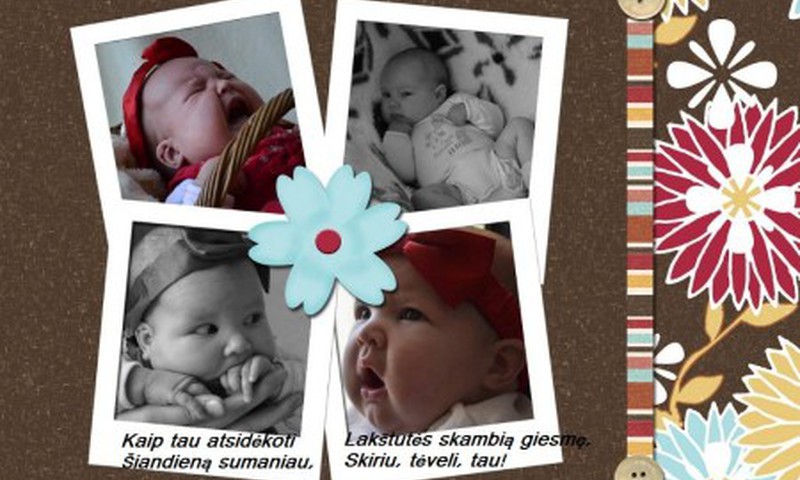 Gabrielės fotoatvirukas tėčiui