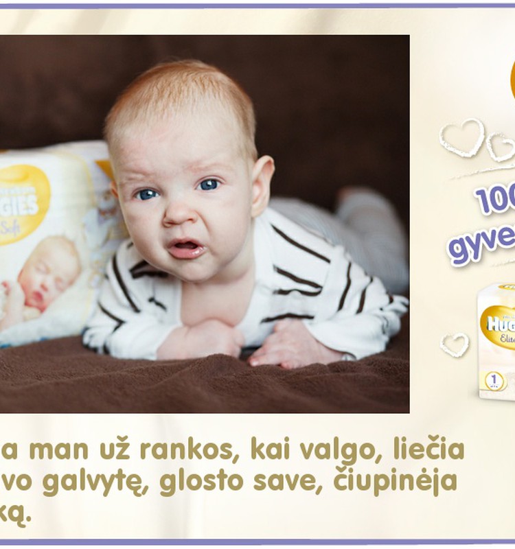 Mažylis auga kartu su Huggies® Elite Soft: 78 diena