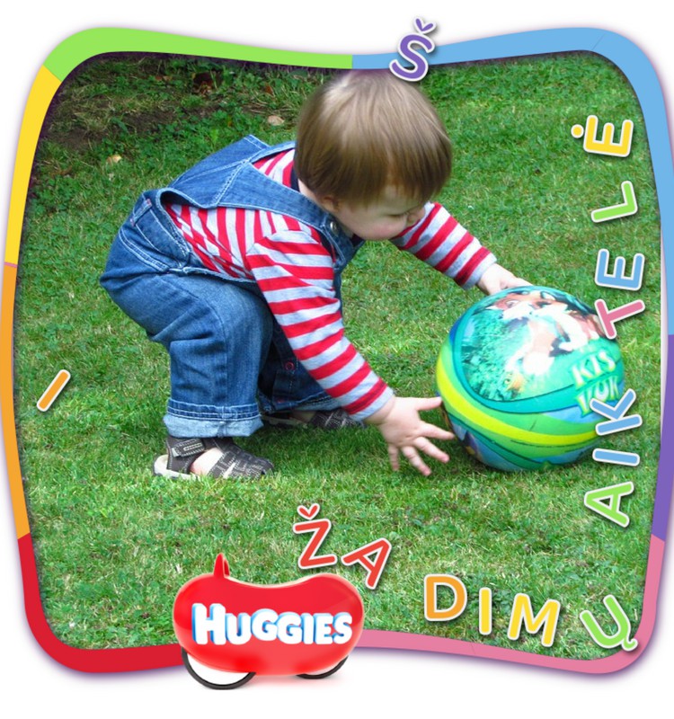 5 žaidimai su kamuoliu 1-2 m. vaikams