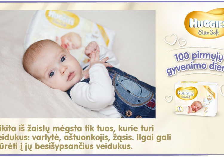 Mažylis auga kartu su Huggies® Elite Soft: 89 diena