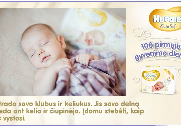 Mažylis auga kartu su Huggies® Elite Soft: 76 diena