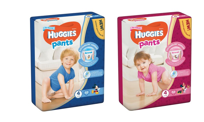 Naujo dizaino sauskelnės - kelnaitės Huggies® Pants