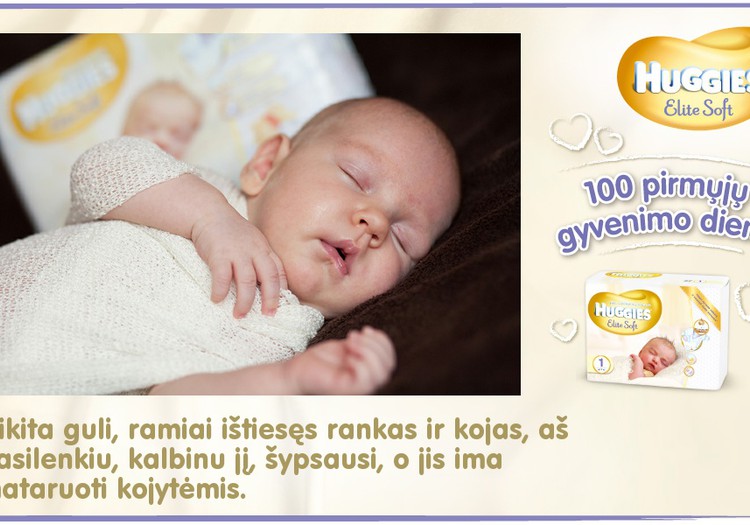 Mažylis auga kartu su Huggies® Elite Soft: 40 diena