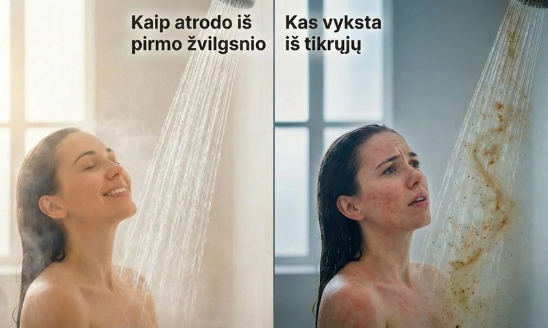 Kaip kasdienis dušas veikia mūsų odą ir plaukus?