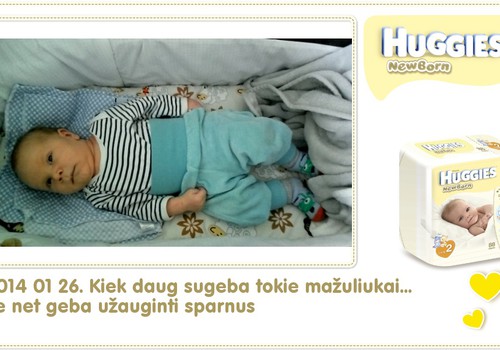 Hubertas auga kartu su Huggies ® Newborn: 38 gyvenimo diena